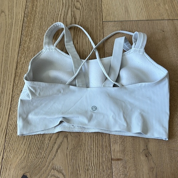 Lululemon White Ribbed Women's Bralette XL - Picture 2 of 2
